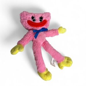 Poppy Playtime Kissy Missy Pink and Yellow Plush Toy with Blue Bow